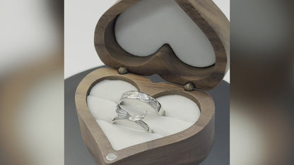 Angel Wings Couple Ring Set